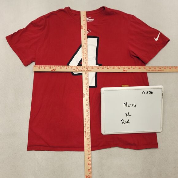 Nike Houston Texans #4 Watson Graphic Casual T Shirt Adult Mens Size XL Red - Picture 9 of 11